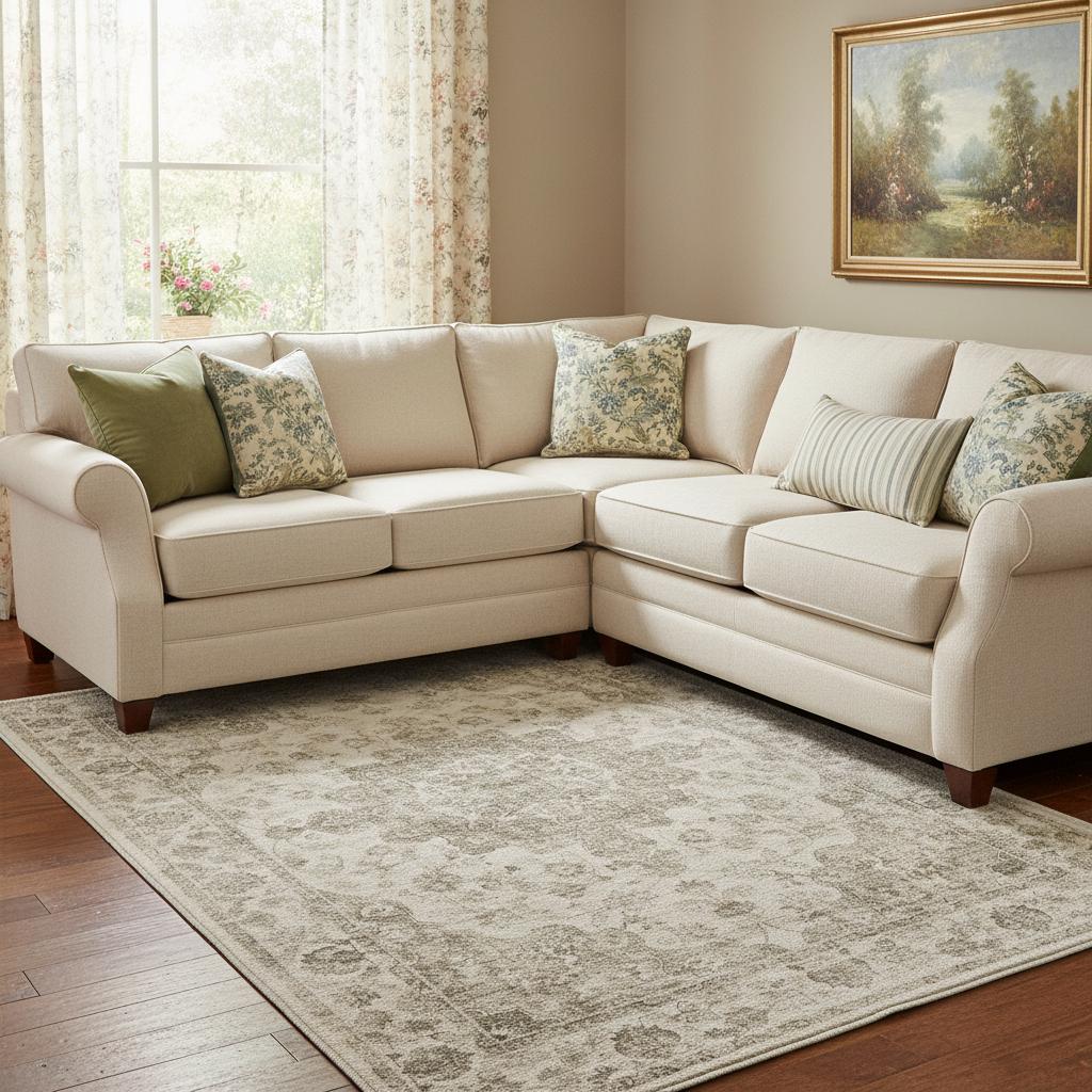 9 X 12 Brown And Beige Floral Medallion Washable Area Rug
