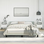 vidaXL Velvet Bed Frame Platform Bed, Scandinavian Style/Slats Support/No Box Spring Needed/Without Mattress/Easy Assembly, Light Grey Queen Bed