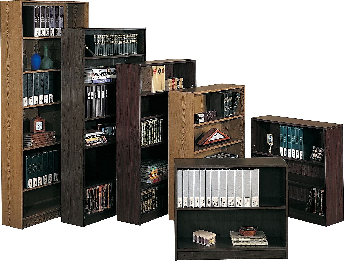1870 Series Bookcase, 6 Shelves, 36W X 11-1/2D X 72-5/8H, Mahogany