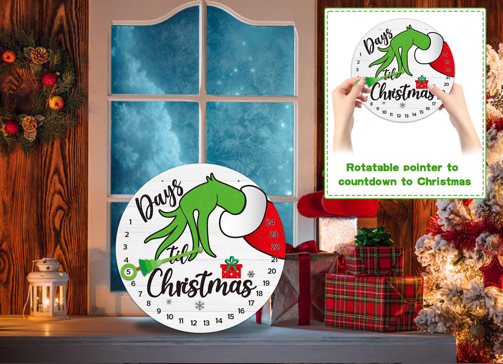 Petcee Christmas Grinch Advent Calendar 2024 Christmas Grinch Countdown Calendar Decorations Days Till Christmas Countdown Welco