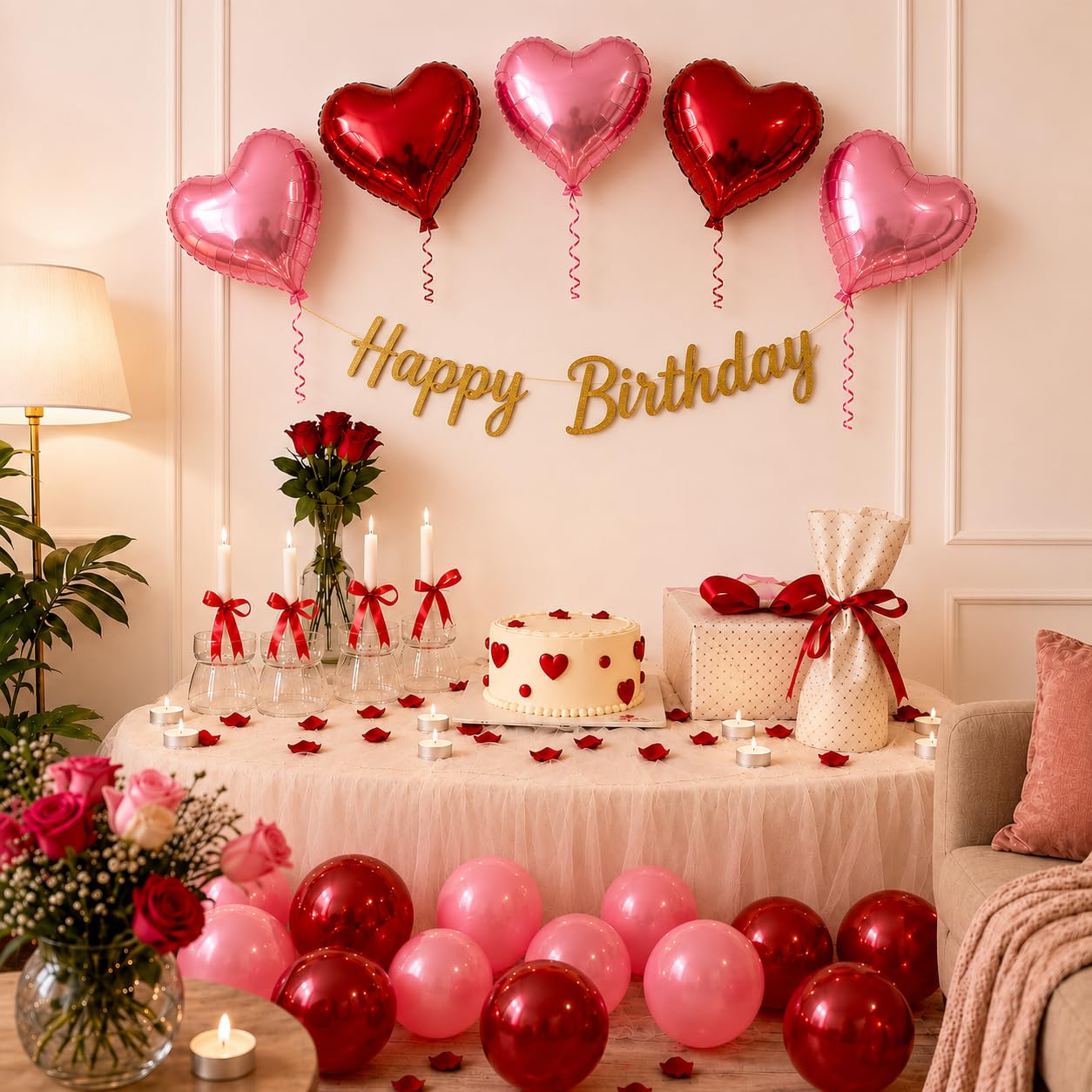 Birthday Decoration Combo Set For Girls & Women  Romantic Birthday Room Decor