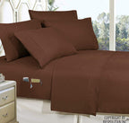 Elegant Comfort Luxury Best, Softest, Coziest 6-Piece Bed-In-A-Bag Comforter Set On Amazon Silky Soft Complete Set Includes Bed Sheet Set With Double Sided Storage Pockets, Twin/Twin Xl, Brown