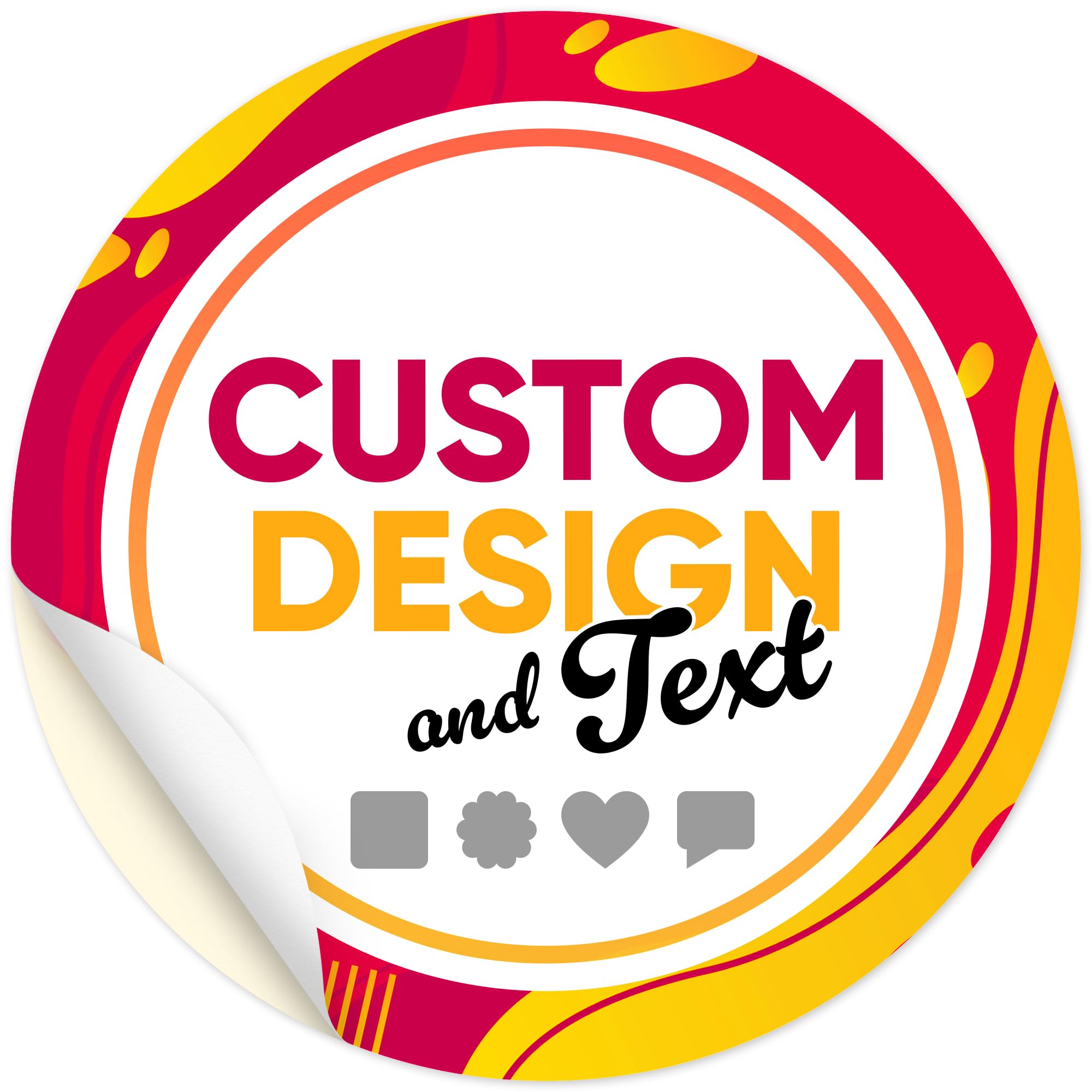 Custom Stickers, Custom Stickers For Business Logo Vinyl Labels, 60 To 1000 Pack, Personalized Product Labels In 13 Shapes, Uv P