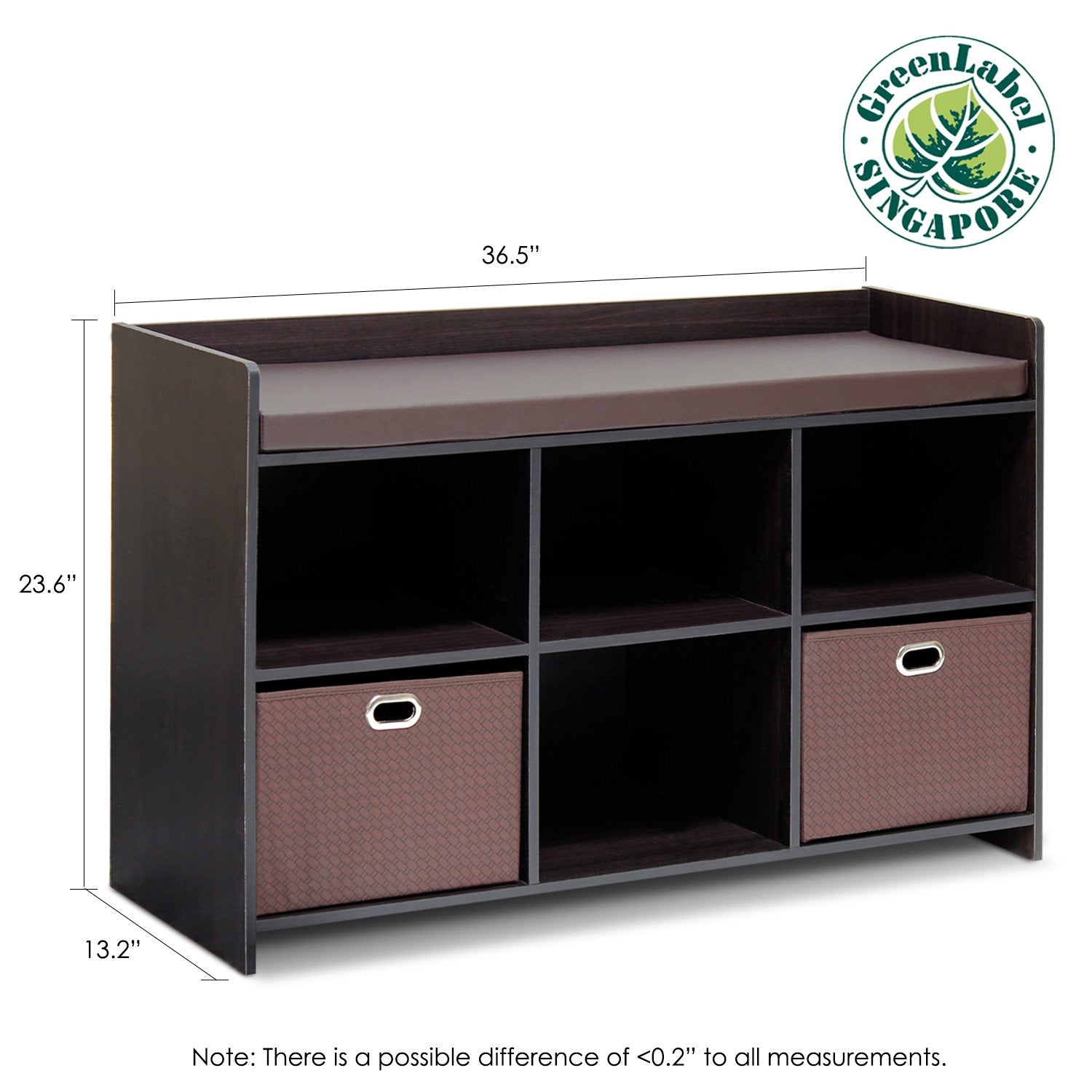 Furinno Economical Storage Bench with Comfy Cushion - Thumbnail 3