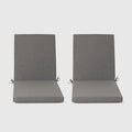 Westintrends Solace Outdoor Chaise Lounge Chair Cushions Set Of 2, 78' X 23', Grey