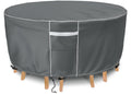 Gasadar Round Patio Table Cover Waterproof, Outdoor Furniture Covers For Round Table Set, 600D Heavy Duty, 96 ' Dia X 28 ' H,