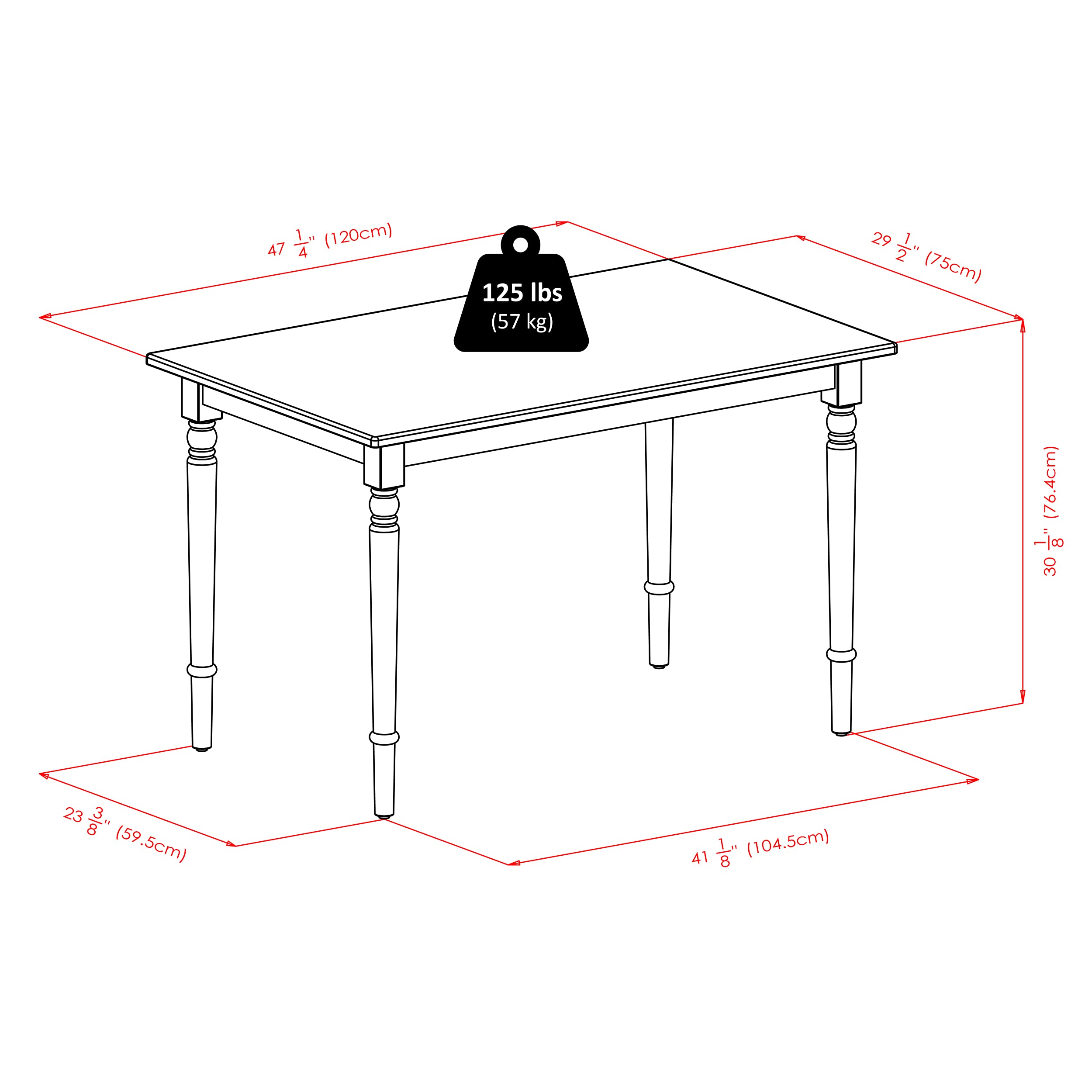 Winsome Wood Ravenna Rectangle Dining Table, Natural