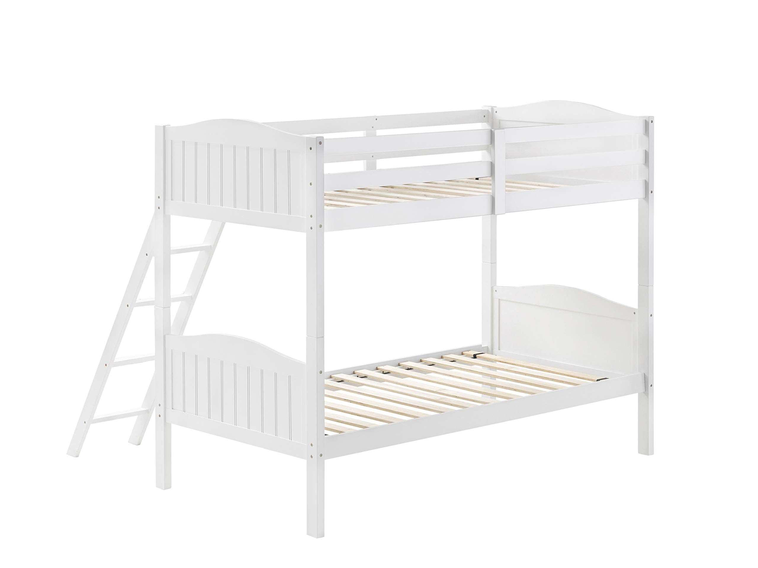 Coaster Home Furnishings Littleton Twin Over Twin Bunk Bed with Ladder White