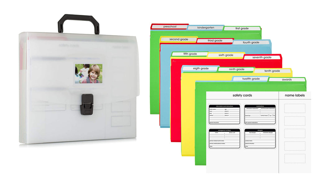 Pearhead School Years Organizer, Childrens School Highlights And Accomplishments Binder For Parents, File Keeper For Kids, Schoo