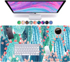 French Koko Large Mouse Pad Long Desk Mat Keyboard Pad Desktop Accessories Home School College Decor Supplies Pretty Extended Mo