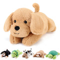 Gnomantic Yellow Lab Weighted Stuffed Animals - 22 Inch 4.5 Pounds Weighted Plushies Labradoodle Stuffed Animals - Big Stuffed D