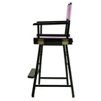 Casual Home 220-02/021-22 Director Chair 24" - Counter Height Blackframe/Pink Canvas