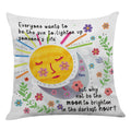 Littlefa Inspiring Gifts Cute Colour Sunshine Moon Throw Pillow Cover Sunshine Moon Cushion Cover Decorative Pillowcase Living R