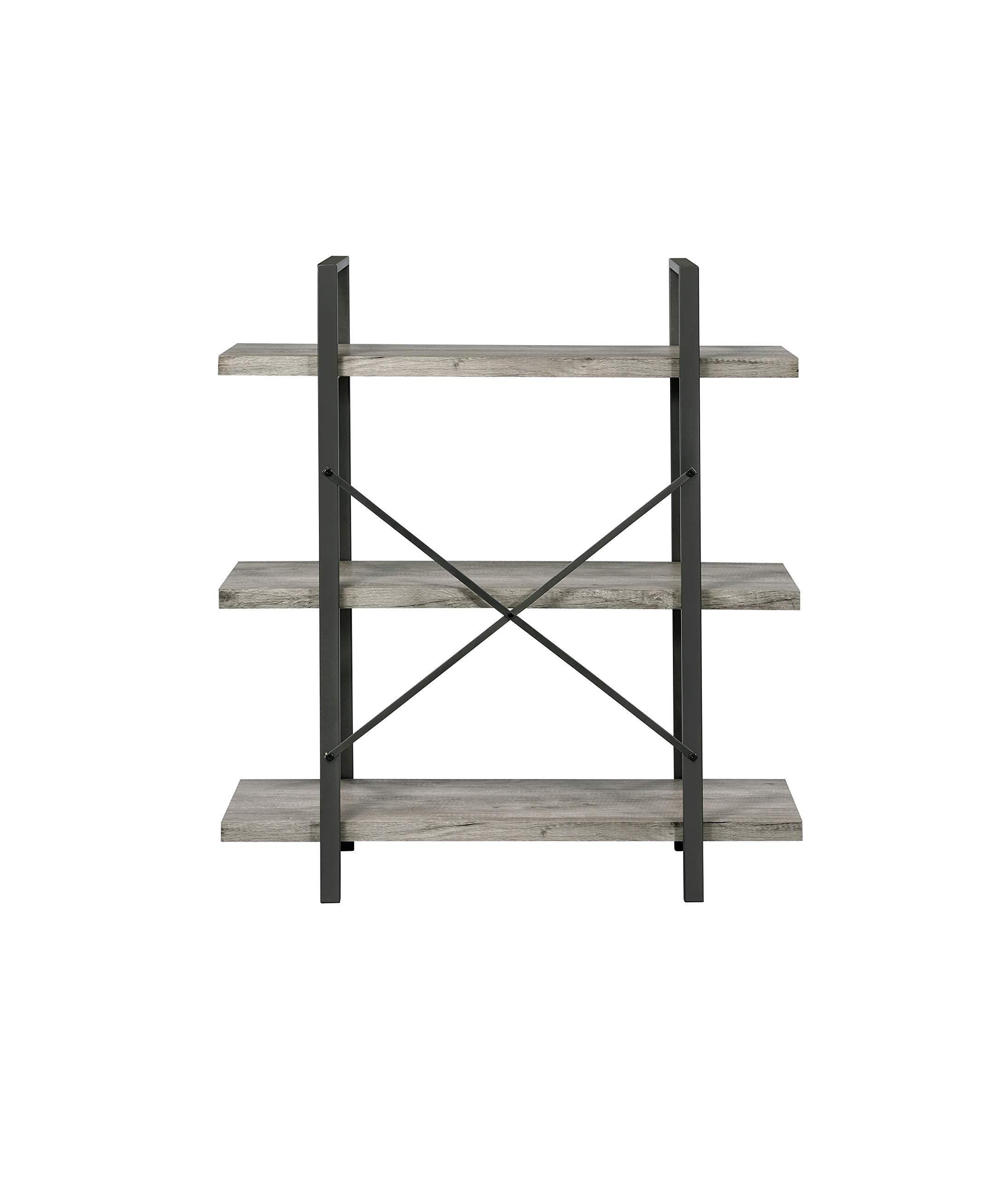 Coaster Furniture Bookcase Grey Driftwood and Gunmetal 805815