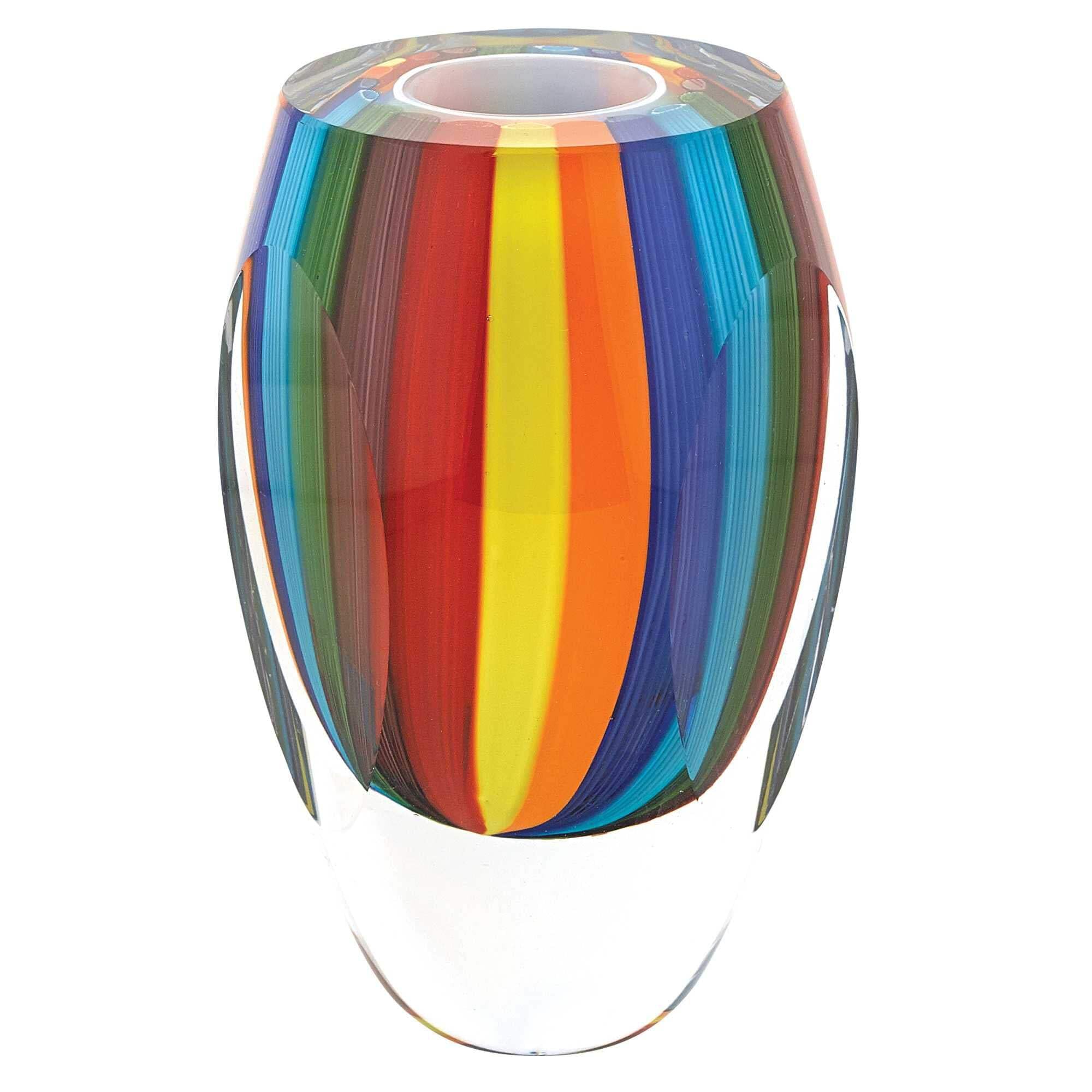 6' Multicolor Art Glass Vase