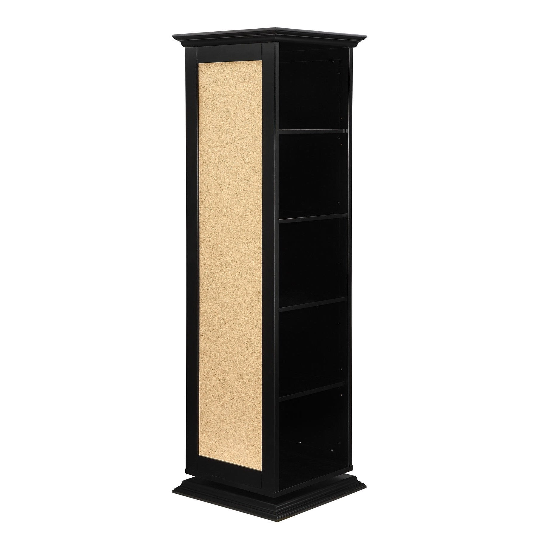 Coaster Furniture Coaster Casual Black Accent Cabinet with Storage Shelves Cork Board and Mirror 910083
