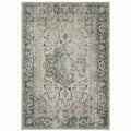HomeRoots 508164 6 x 9 ft. Gray Blue & Teal Oriental Power Loom Stain Resistant Rectangle Area Rug