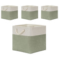 Temary Cube Storage Bins 13x13 Storage Cubes Basket for Gifts Empty, 4 Pack Large Storage Basket with Handles, Decorative Storag