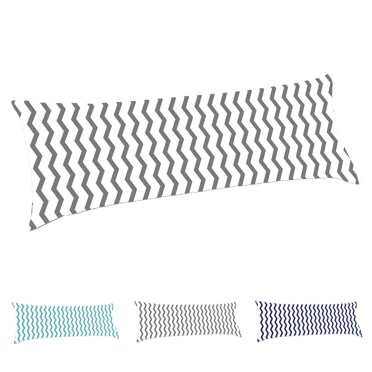 Taoson Set Of 2,100% Cotton 300 Thread Count Dark Grey/Gray White Chevron Zig Zag Pillow Cover Pillowcase Pillow Protector Cushi