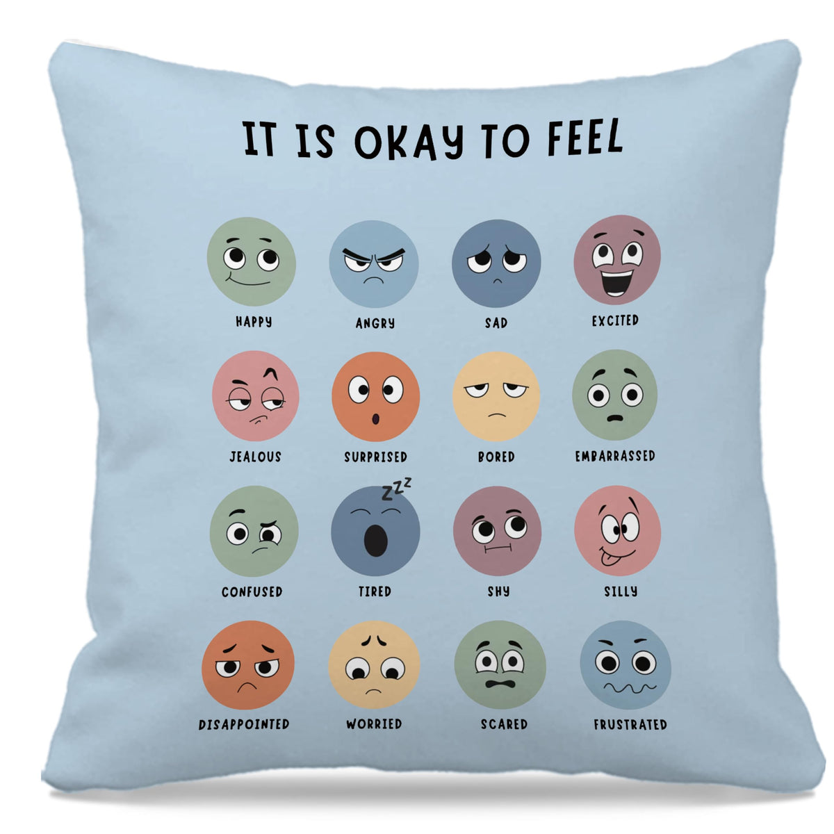 Nogrit Counseling Office Must Haves Blue Pillow Cover, Calming Corner, Mental Health Pillowcase Decor For Home Kids,Mental Healt