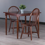 Mornay 3-Pc Dining Table with Windsor Chairs - Walnut