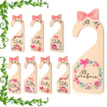 Qianyu 8Pcs Baby Closet Dividers Double Sided Baby Clothes Dividers Beautiful Wooden Nursery Clothes Size Hanger Organizer Minim