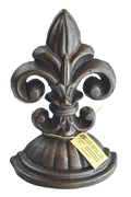 Lulu Decor, Fleur De Lis Sculpture, Door Stop, 2 Lbs, Door Stopper (Antique Black)
