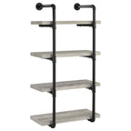 Coaster Home Furnishings Elmcrest 24-inch 4-Shelf Wall Bookshelf Grey Driftwood