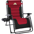 Colegence Xl Oversized Zero Gravity Chair, Fully Padded Adjustable Anti Gravity Reclining Lounge Chairs With Cup Holder Folding Recliner For Beach,Camping,Lawn,Patio,Outdoor, Support 300 Lbs(Burgundy)