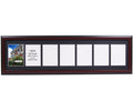 CreativePF 7 Opening Mahogany Picture Frame with Glass to hold 5 by 7 inch Photographs including 10x40-inch Black Mat Collage