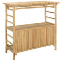 vidaXL Outdoor Bar Table Natural 43.31 x 19.69 x 41.34 in Bamboo
