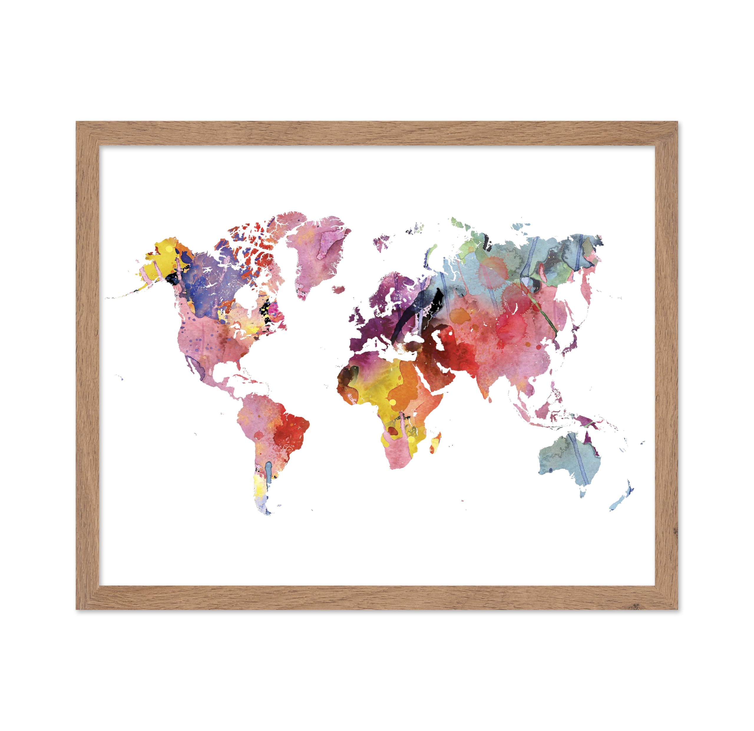 Poster Master Vintage Travel Poster - Retro Geography Print - Gift for Traveler, Friend - Rainbow Watercolor, Adventure - Wall D