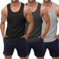 KAWATA Mens Workout Tank Top Quick Dry gym Muscle Tees Fitness Bodybuilding Sleeveless T Shirts