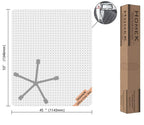 Homek Chair Mat For Carpeted Floors, 53” X 45” Transparent Thick Office Floor Mats For Low Pile Carpet Floors