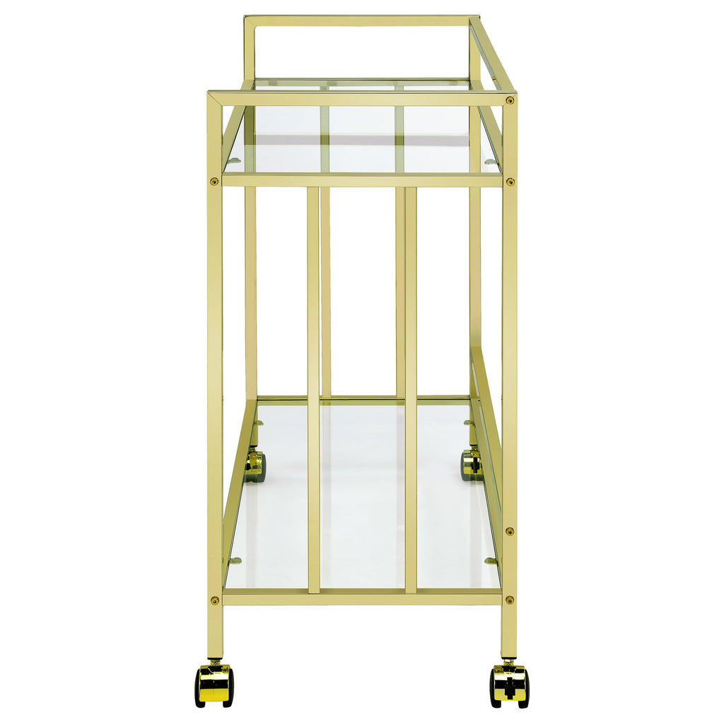 Coaster Cara Bar Cart, Brass