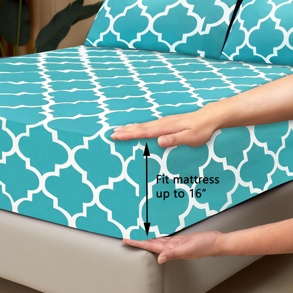 Mejoroom Queen Bed Sheet Set - Super Soft Brushed Microfiber - 1800 Thread Count Queen Sheets With 16 Inch Deep Pocket - Wrinkle