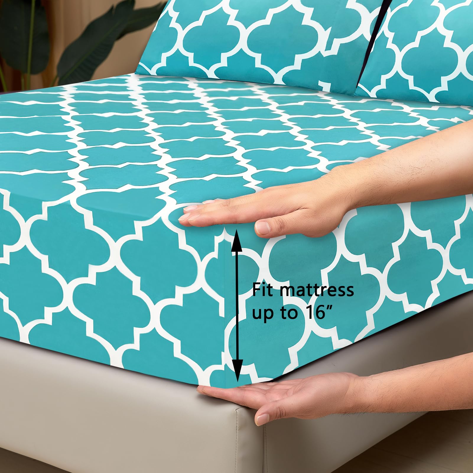 Mejoroom Queen Bed Sheet Set - Super Soft Brushed Microfiber - 1800 Thread Count Queen Sheets With 16 Inch Deep Pocket - Wrinkle