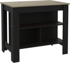 Delos 40Kitchen Island Black-Light Oak