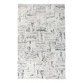 Kosas Home Sosa 96 x 120 Abstract Geometric Wool Area Rug in Ivory/Black