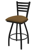 XL 410 Jackie 36 Swivel Extra Tall Bar Stool with Black Wrinkle Finish and Canter Saddle Seat