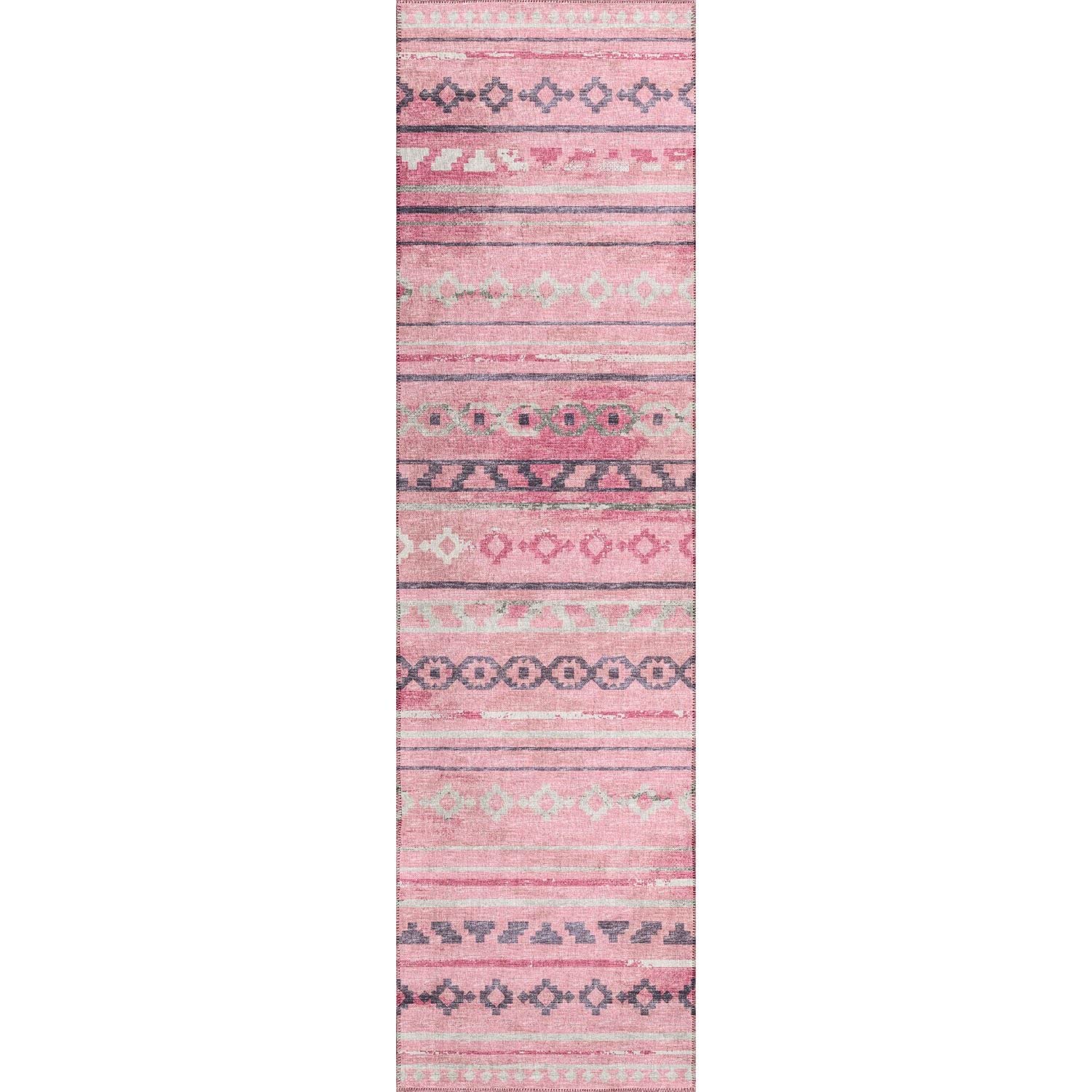 Sedona Sn10 Pink Bohemian Rug Runner 2' 3" X 10'