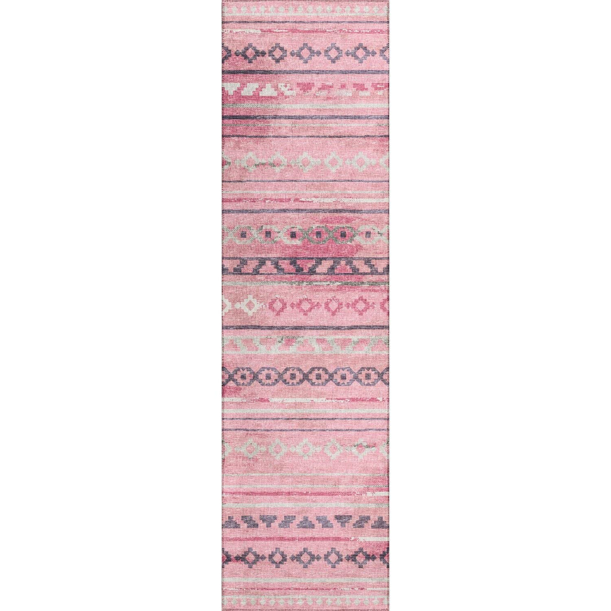 Sedona Sn10 Pink Bohemian Rug Runner 2' 3&quot; X 7 ' 6&quot;