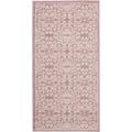 Nourison Jubilant Floral Ivory/Pink 2 x 4 Area-Rug, Easy-Cleaning, Non Shedding, Bed Room, Living Room, Dining Room, Kitchen (