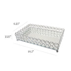 Elegant Designs Hg1010-Chr Elipse Crystal Decorative Mirrored Jewelry Or Makeup Cosmetic Perfume Vanity Organizer Tray, Chrome