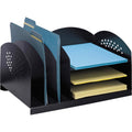 Safco Products 3167Bl Steel Desk Combination Organizer Rack With 3 Vertical, 3 Horizontal Sections, Black