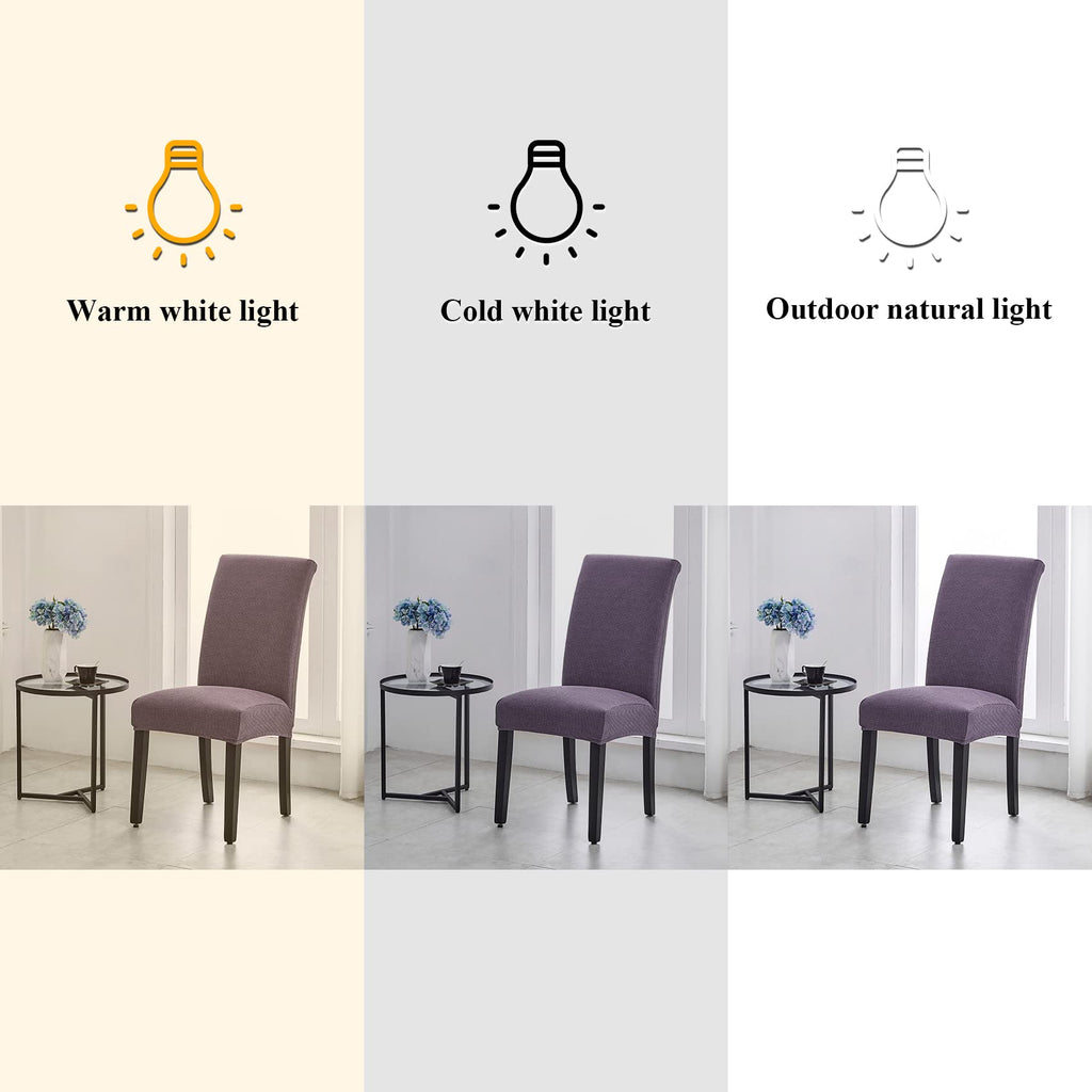 Joccun Chair Covers For Dining Room Set Of 2,Water Repellent Dining Chair Slipcovers Stretch Dining Room Chair Covers Seat Protector,Washable Parsons Chair Cover For Home,Hotel(Grapeade,2 Pack)