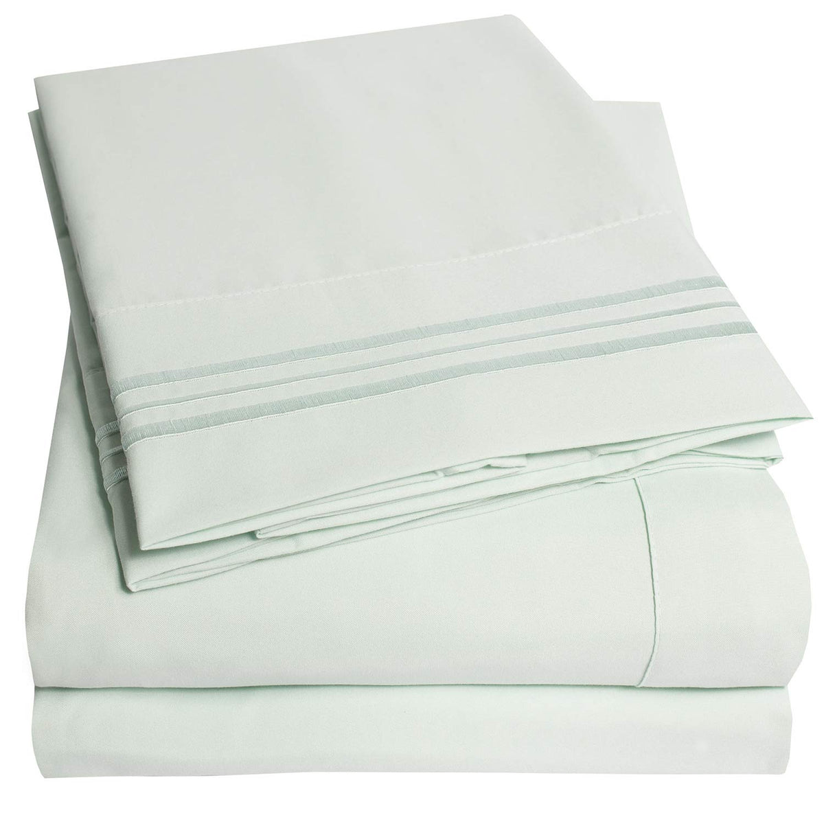 1500 Supreme Collection Extra Soft Rv Short Queen Sheets Set, Mint - Luxury Bed Sheets Set With Deep Pocket Wrinkle Free Hypoall
