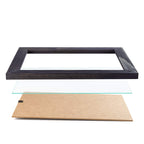 Rustic Wooden Picture Frames 8X10 - Old Dark Grey - Set Of 2-100% Natural Eco Solid Wood And High Definition Real Glass For Wall