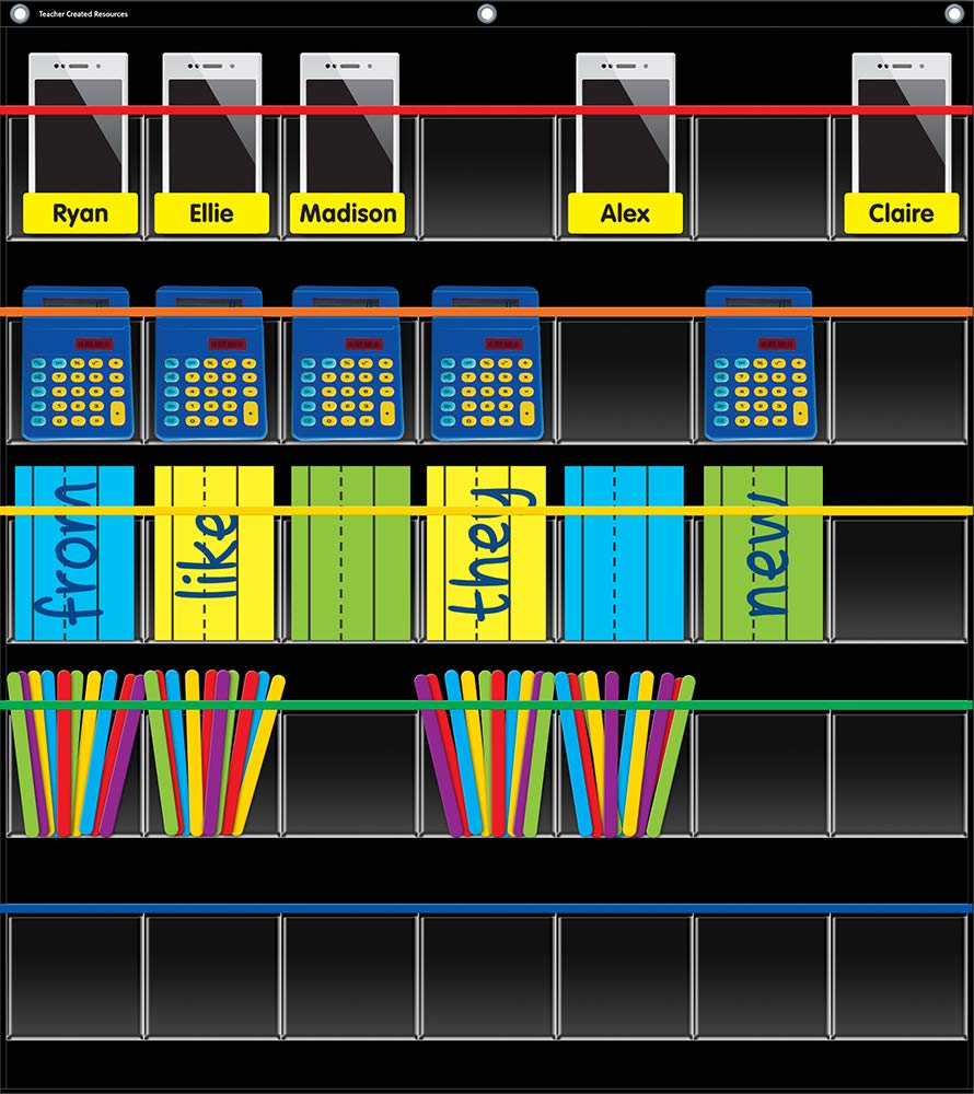BLACK STORAGE POCKET CHART