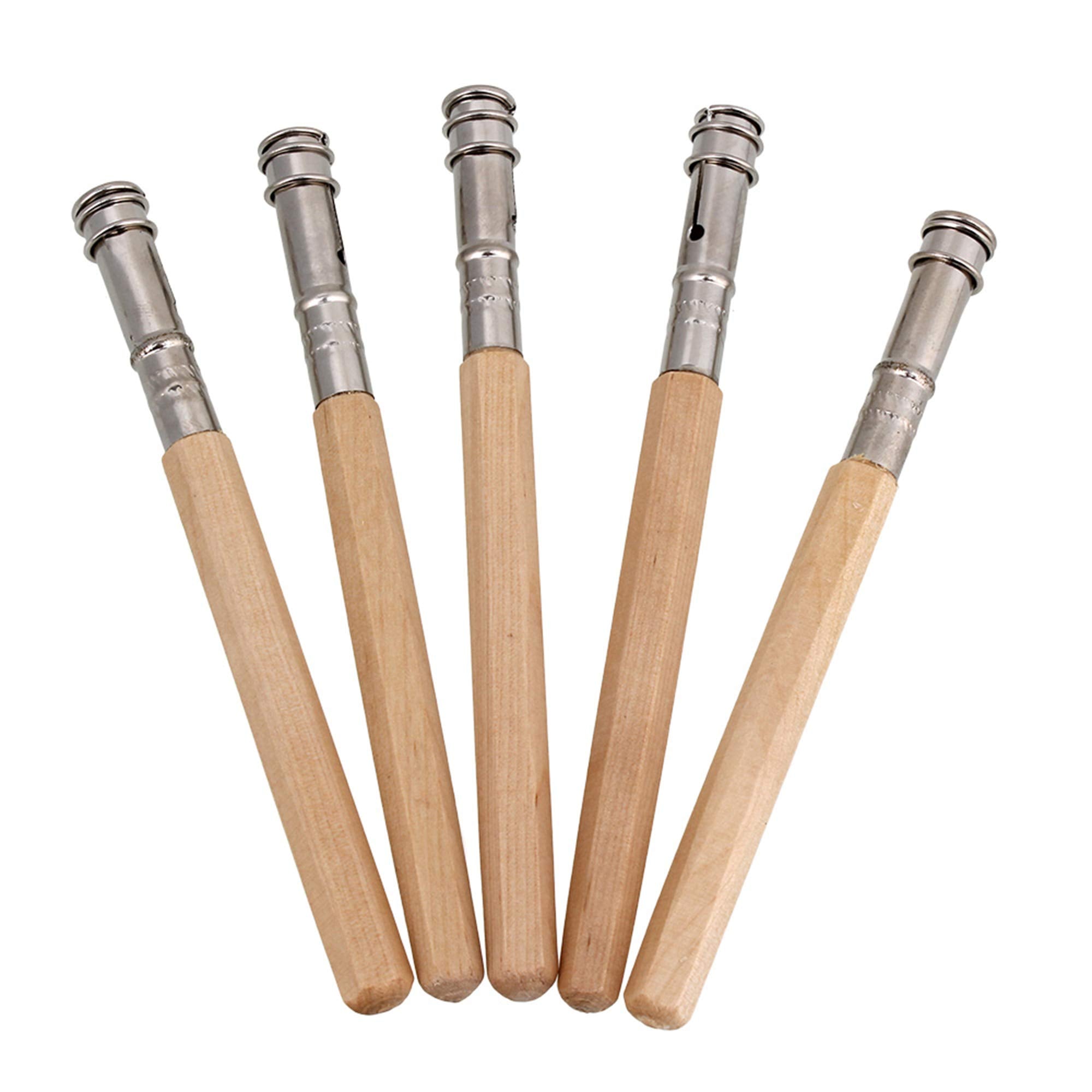 Rdexp Adjustable Wooden Pencil Extenders Holders Art Pencil Lengthener For School Supplies Pack Of 5